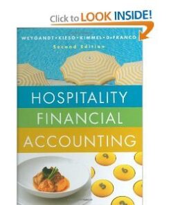 Hospitality Financial Accounting 2nd Edition  by Jerry J. Weygandt