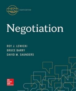 Negotiation 8th Edition
