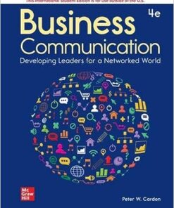 ISE Business Communication 4th Edition by Peter W. Cardon