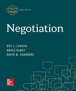 Negotiation 8th Edition Roy Lewicki