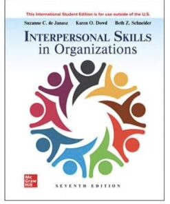 Interpersonal Skills in Organizations 7th Edition by Suzanne de Janasz