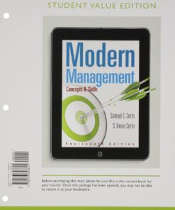 Modern Management Concepts and Skills 14th- Samuel C. Certo & S. Trevis Certo
