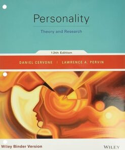Personality?Theory and Research?13th Edition by Daniel Cervone